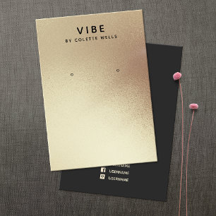 Carte De Visite Écran d'oreille en or Satin simple