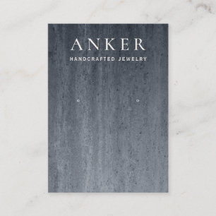 Carte De Visite Écran d'oreille en pierre gris charbon