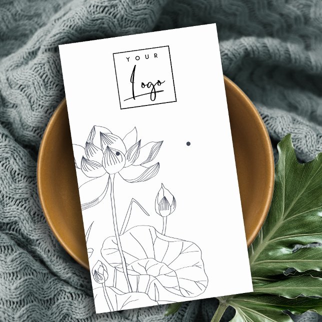 Carte De Visite Écran d'oreille Flore Nénuphar minimal (Créateur téléchargé)