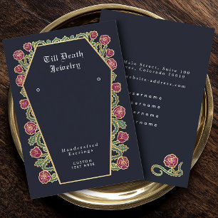 Carte De Visite Écran d'oreille gothique Rose bleu