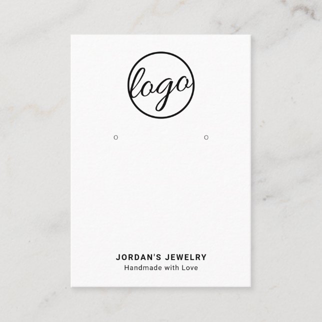 Carte De Visite Écran d'oreille grand logo simple (Devant)