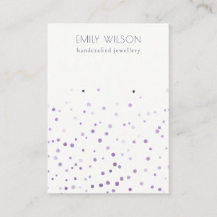 Carte De Visite Écran d'oreille Lilac Aquarelle Confetti