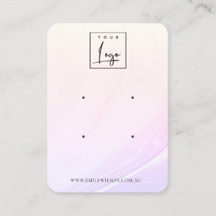 Carte De Visite Écran d'oreille Lilac Blush Wave Hologram Logo 2
