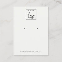 Écran d'oreille minimal simple noir blanc logo
