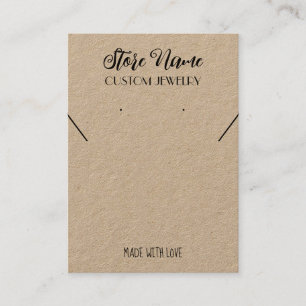 Carte De Visite Écran d'oreille minimaliste en papier artisanal