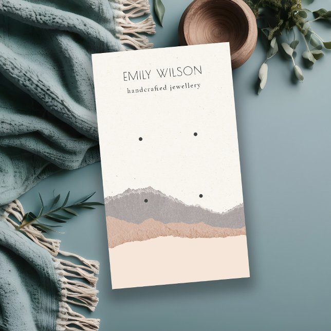 Carte De Visite Écran d'oreille Pastel Blush Kraft Mountain (Créateur téléchargé)
