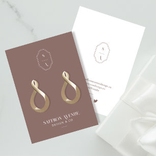 Carte De Visite Écran d'oreille personnalisé pour Rose minimal chi
