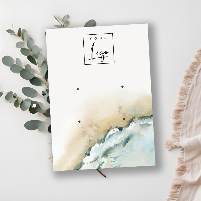 Carte De Visite Ecran d'oreille Plage de sable 2 des vagues de la  (Créateur téléchargé)