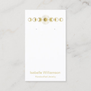 Carte De Visite Écran d'oreille pour bijoux célestes de phase lune