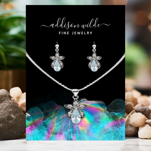 Carte De Visite Écran d'oreille pour collier d'encre d'alcool holo (Créateur téléchargé)