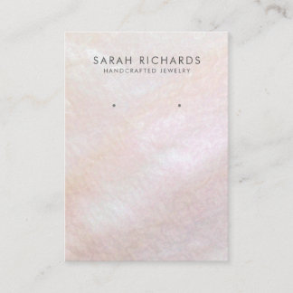 Carte De Visite Écran d'oreille rose pâle de Pearl Classy