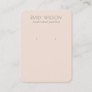 Carte De Visite Écran d'oreille rose pâle et soyeux minimal