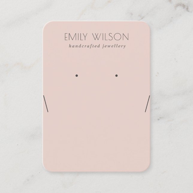 Carte De Visite Écran d'oreille rose Rose simple (Devant)