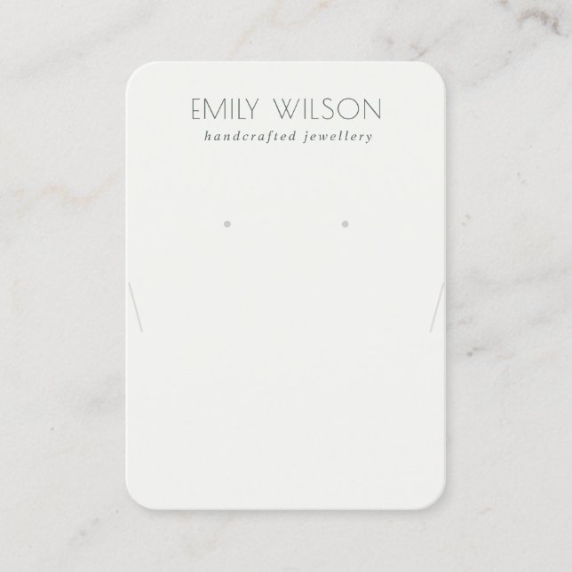 Carte De Visite Écran d'oreille simple en noir et blanc (Devant)