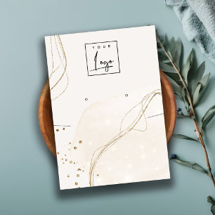 Carte De Visite Écran du logo de l'oreille Abstraite en or ivoire