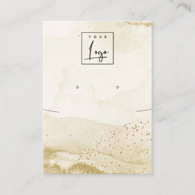 Carte De Visite Écran du logo de l'oreille du collier d'aquarelle  (Devant)