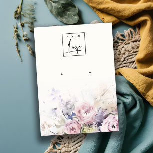 Carte De Visite Écran du logo de l'oreille florale Rose