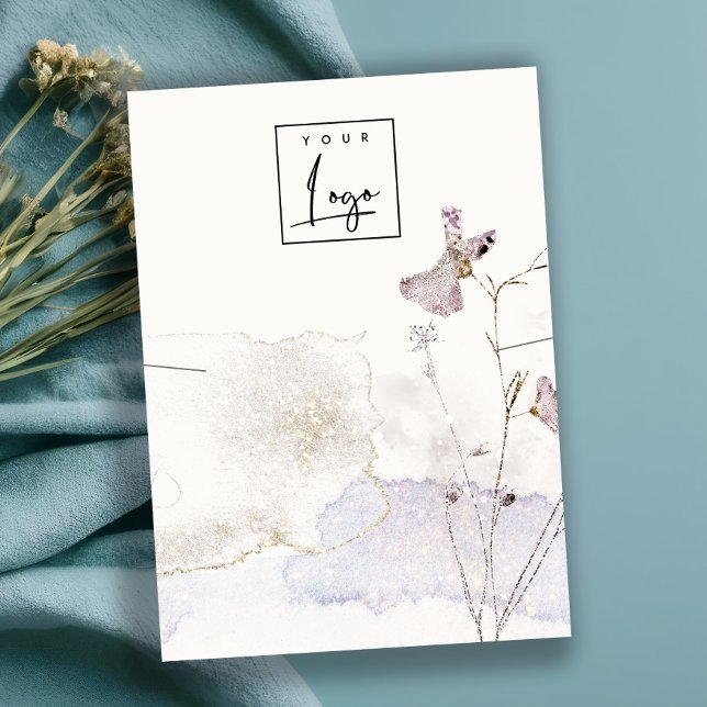 Carte De Visite Écran du logo du collier de parties scintillant (Créateur téléchargé)