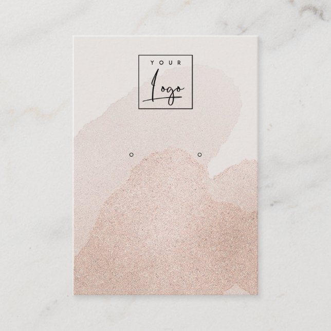Carte De Visite Écran du logo rose Gold Shimmer (Devant)