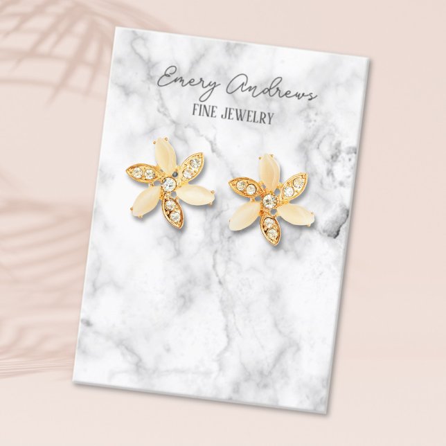 Carte De Visite Écran du Porte-oreille du concepteur de marbre (Créateur téléchargé)