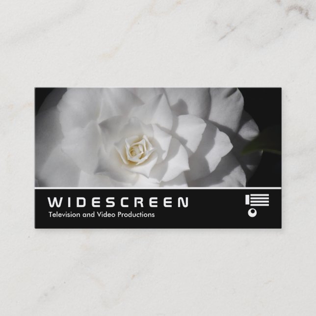 Carte De Visite Écran large 0472 - Camellia blanche (Devant)