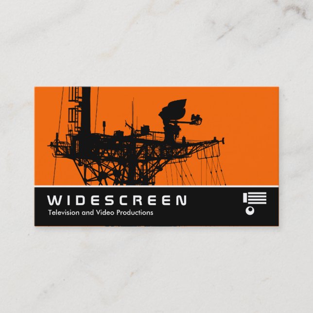 Carte De Visite Écran large 0482 - Mât radar - Orange (Devant)