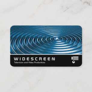 Carte De Visite Écran large 0555 - Anneaux - Blue Chrome