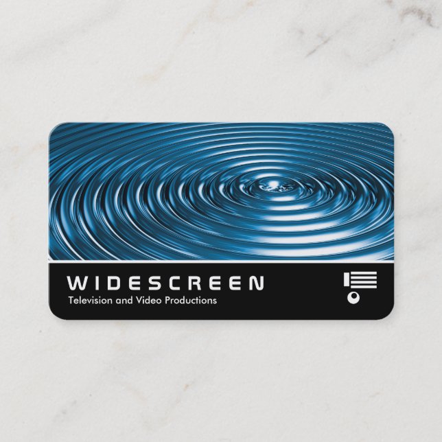 Carte De Visite Écran large 0555 - Anneaux - Blue Chrome (Devant)
