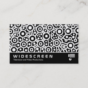 Carte De Visite Écran large 152 - Circuits Aliens - Blanc sur noir