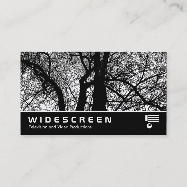 Carte De Visite Écran large 257 - Arbres à contraste élevé (Devant)