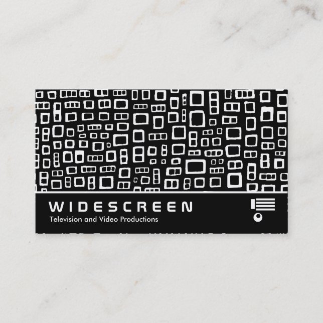 Carte De Visite Écran large 287 - Rectangles Abstraites (Devant)