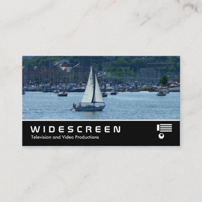 Carte De Visite Écran large 340 - Marina de Cardiff (Devant)