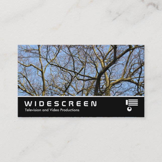 Carte De Visite Écran large 385 - Branches dans le soleil (Devant)
