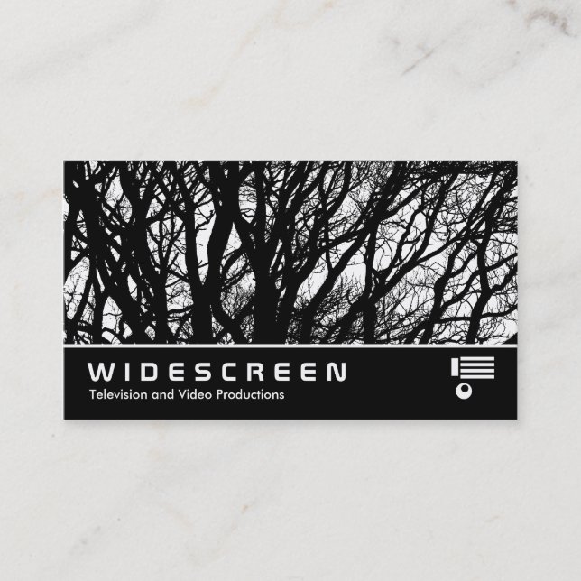 Carte De Visite Écran large 393 - Branches à contraste élevé (Devant)