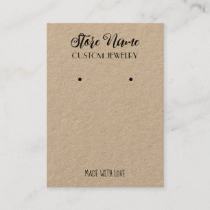 Carte De Visite Écran minimaliste de bijoux en papier d'artisanat