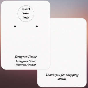 Carte De Visite Écran minimaliste moderne à oreille blanche