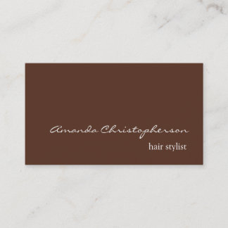 Carte De Visite Écran moderne Brown Arrière - plan Script Liste de