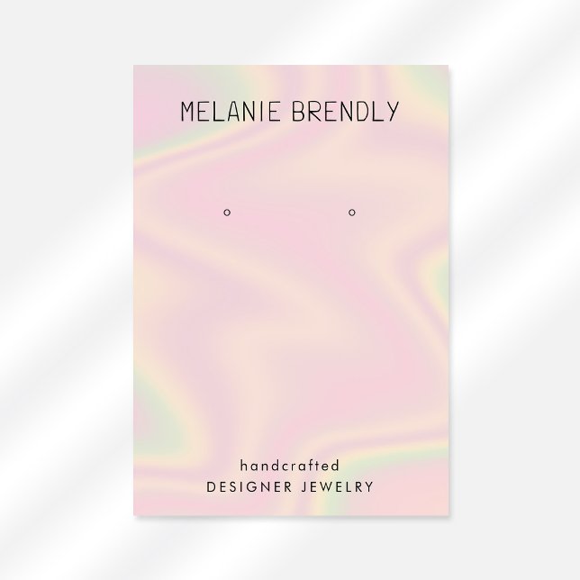 Carte De Visite Écran moderne tendance de bijoux chic (Stylishly Personalize with Your Custom Name/Optional Text. Add Contact Information on Reverse Side.)