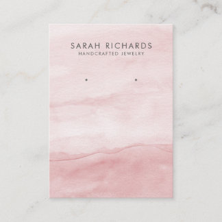 Carte De Visite Écran Pastel Pink Aquarelle Bijoux