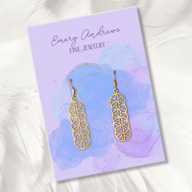 Carte De Visite Écran Porte-oreille de créateur violet (Créateur téléchargé)