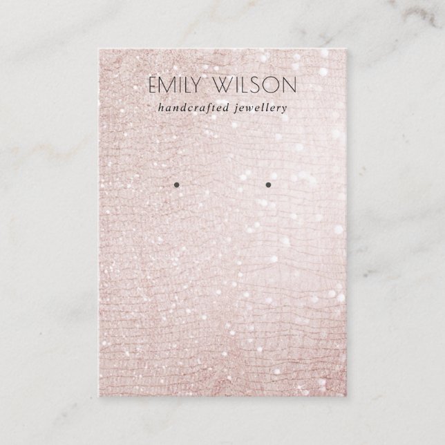 Carte De Visite Écran rose  Gold Sparkle Parties scintillant (Devant)