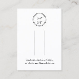 Carte De Visite Écran simple à cheveux blancs  Ajouter votre logo