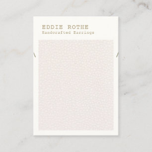 Carte De Visite Écran simple en cuir rose pâle