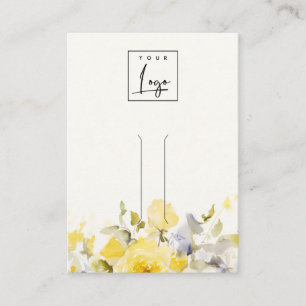 Carte De Visite Écran Soft Pastel Floral Logo Hairpin Bijoux