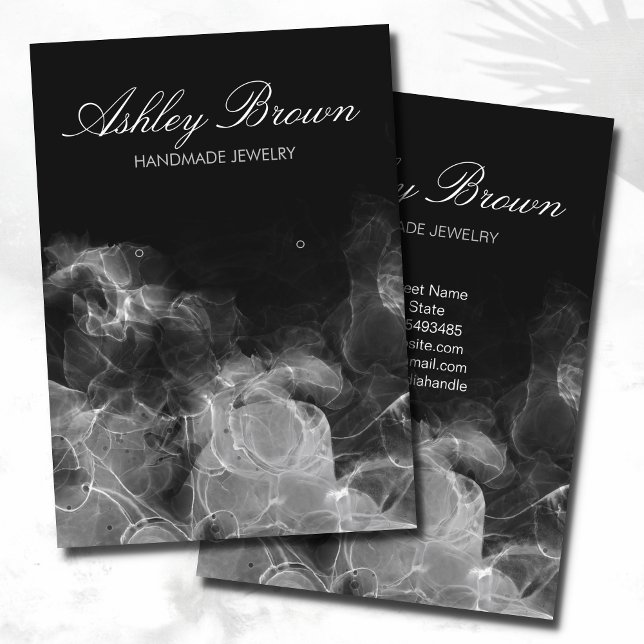 Carte De Visite Écran unique Aquarelle à bijoux artisanal (Créateur téléchargé)