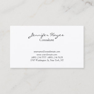 Carte De Visite Écriture À La Mode Simple Et Élégante