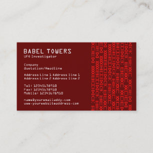 Carte De Visite Écriture Alien réelle - Brown