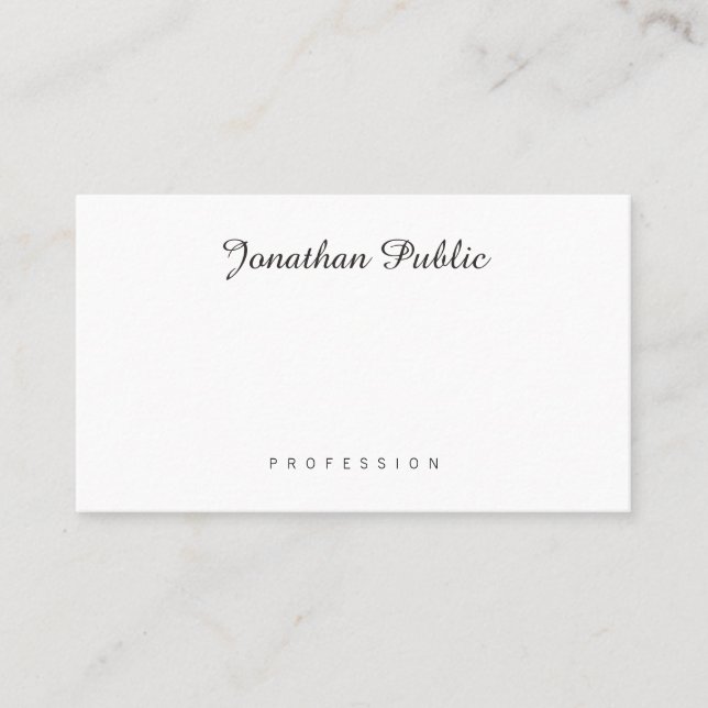 Carte De Visite Écriture de nom de calligraphie élégante Design si (Devant)