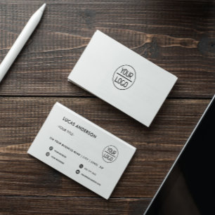 Carte De Visite Écriture féminine blanche logo personnalisé bus de