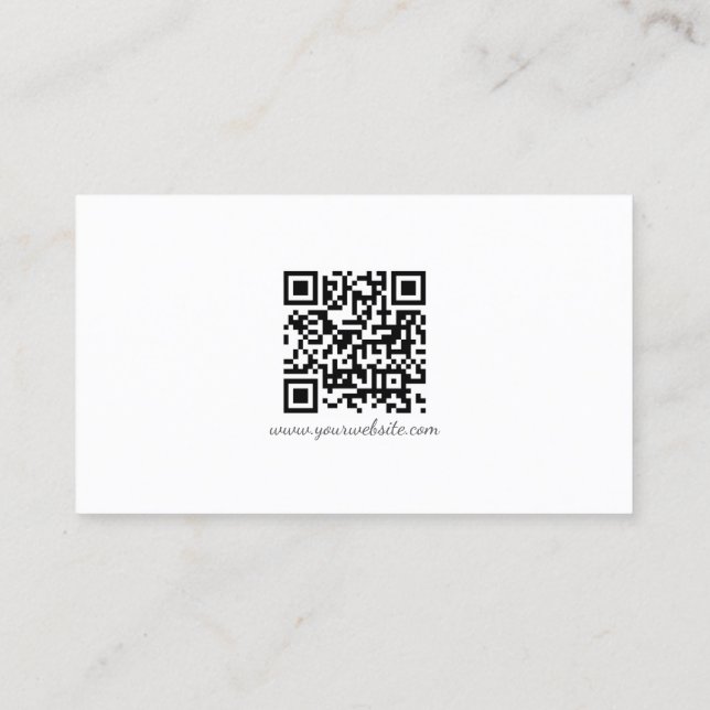 Carte de visite écriture manuscrite Code QR Modern (Dos)
